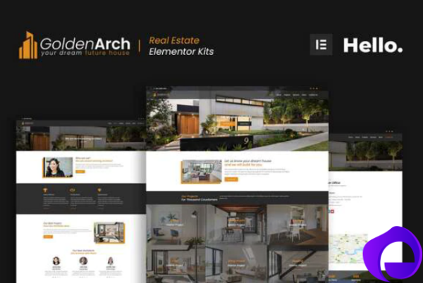 GoldenArch Real Estate Elementor Template Kit 1