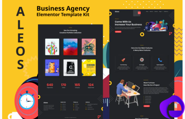 Aleos Business Agency Elementor Template Kit