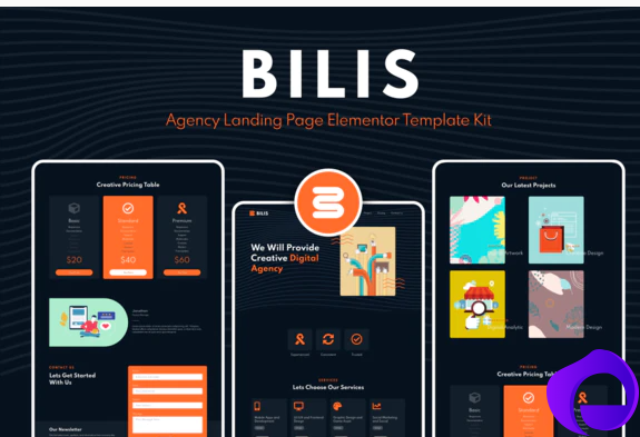 Bilis Agency Landing Page Elementor Block Kit