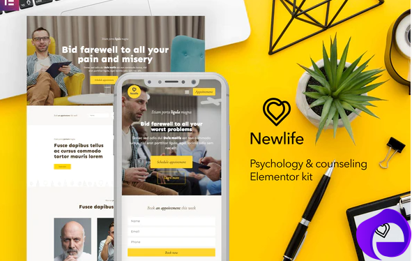 Newlife – Psychology Counseling Elementor Template Kit