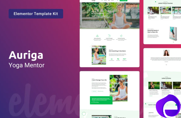 Auriga Health Coach Yoga Mentor Elementor Template Kit