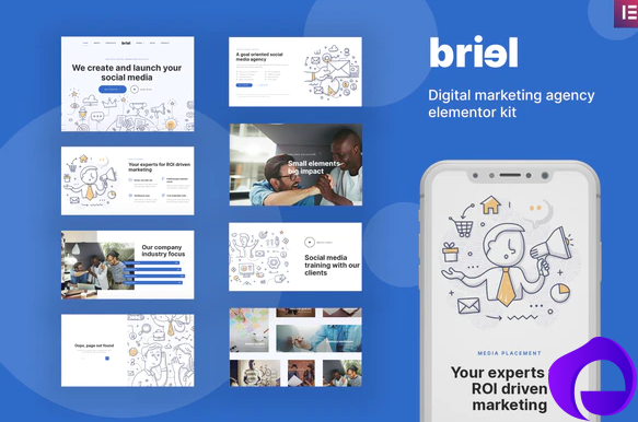 Briel Digital Marketing Agency Elementor Template Kit