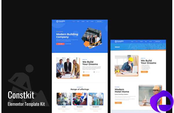 Constkit Construction and Industrial Elementor Template