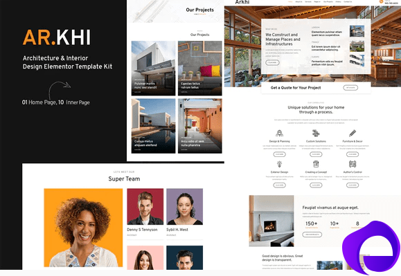 Arkhi Architecture Interior Design Elementor Template Kit
