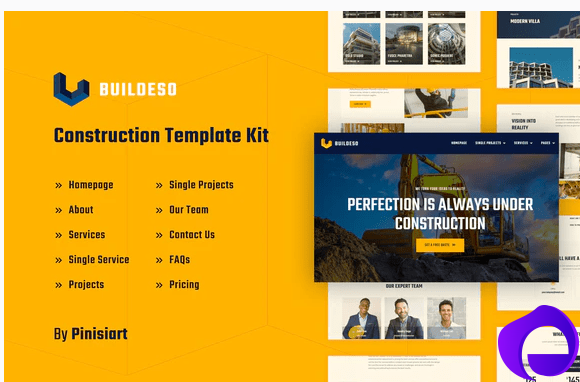 Buildeso Construction Elementor Template Kit
