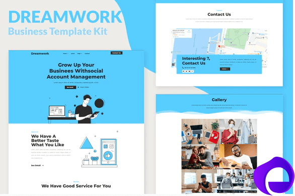 Dreamwork Business Management Elementor Template Kit 1