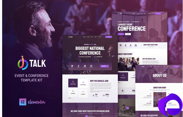 iTalk – Event Conference Elementor Template Kit
