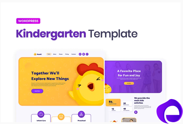 Kooki – Kindergarten Elementor Template Kit