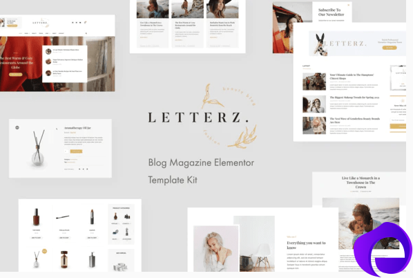 Letterz Blog Magazine Elementor Template Kit