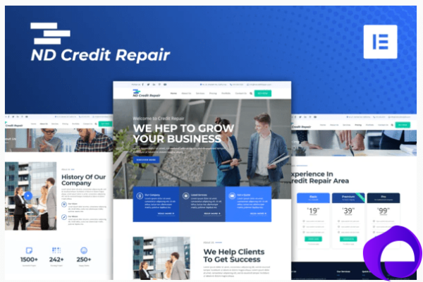 ND Credit Repair Finance Company Elementor Template Kit
