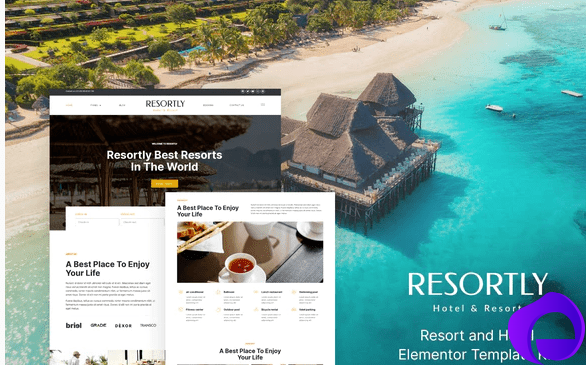 Resortly Resort Hotel Elementor Template Kit