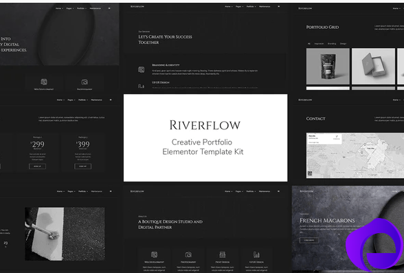 Riverflow Creative Portfolio Elementor Template Kit