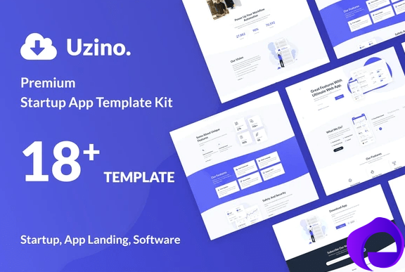 Uzino Startup App Elementor Template Kit