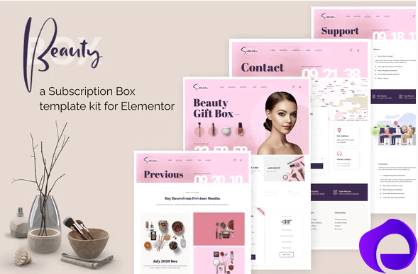 BeautyBox Subscription Box Elementor Template Kit