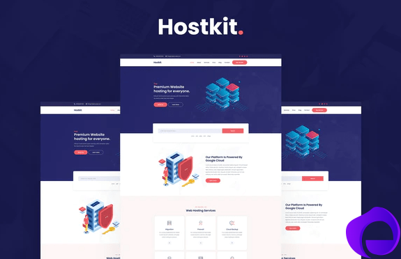 Hostkit Hosting Services Elementor Template Kit