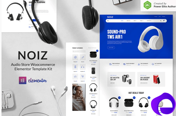 Noiz – Audio Store WooCommerce Elementor Template Kit
