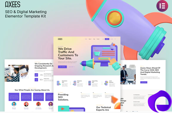 Axees – SEO Digital Marketing Elementor Template Kit