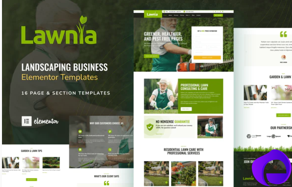 Lawnia Gardener Landscaping Business Elementor Template Kit