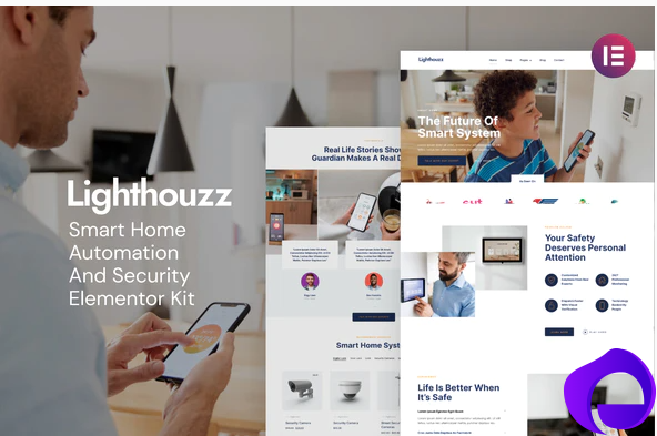 Lighthouzz – Smart Home Security Elementor Template Kit