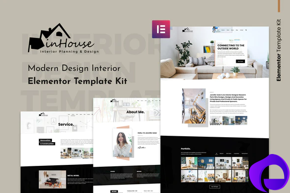 Inhouse Modern Design Interior Elementor Template Kit
