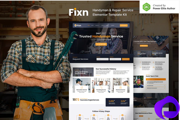 Fixn – Handyman Repair Service Elementor Template Kit