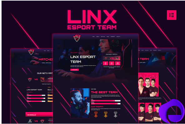 Linx Esport Gaming Elementor Template Kit
