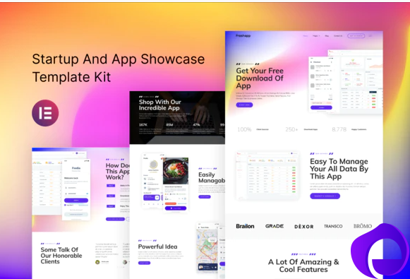 FreshApp Startup Showcase Elementor Template Kit