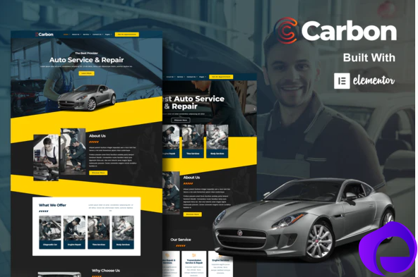 Carbon Car Service Elementor Template Kit