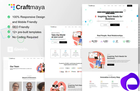 CraftMaya IT Solutions Services Company Elementor Template Kit