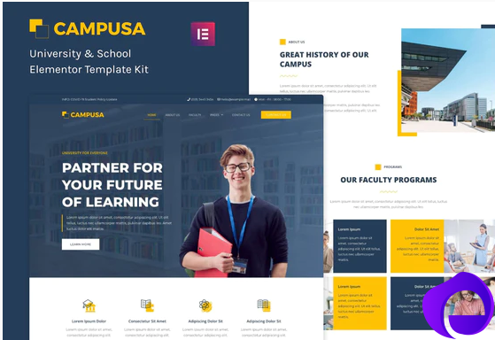 Campusa University School Elementor Template Kit