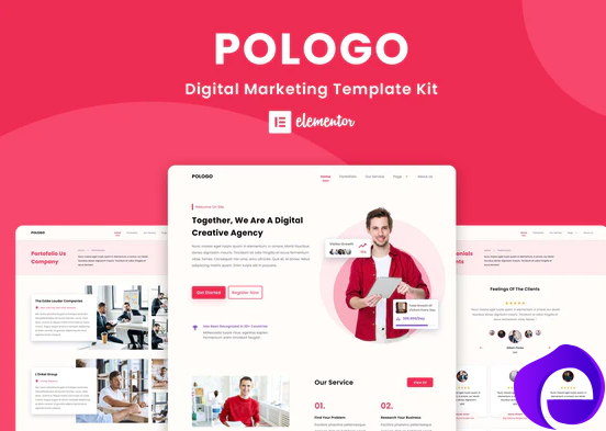 Pologo Digital Marketing Elementor Template Kit