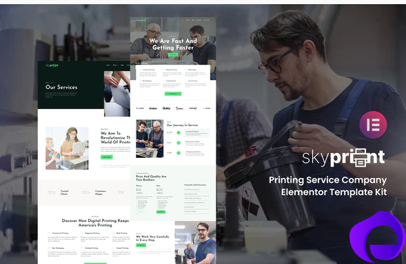 Skyprint Printing Service Company Elementor Template Kit