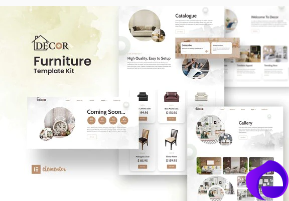 Decor Furniture Interior Design Elementor Template Kit