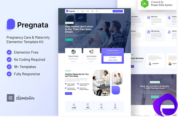 Pregnata – Pregnancy Care Obstetrician Elementor Template Kit