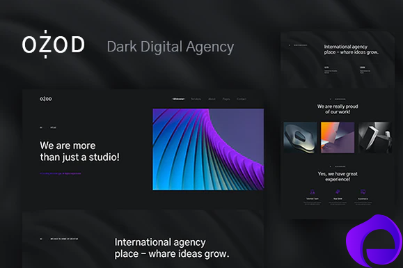 Ozod Dark Digital Agency Elementor Template Kit