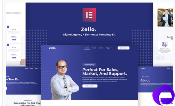 Zelio Digital Agency Elementor Template Kit