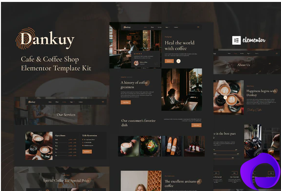 Dankuy Cafe Coffee Shop Elementor Template Kit