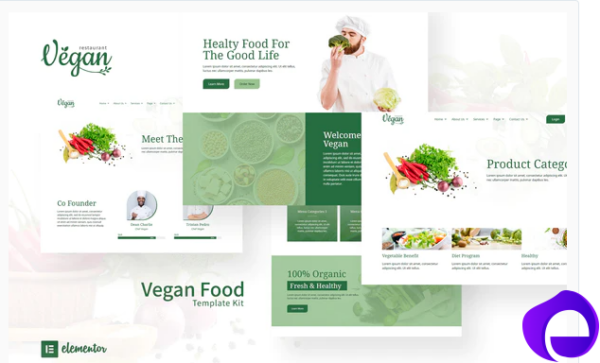Vegan Restaurant Elementor Template Kit