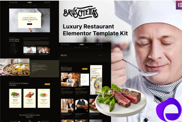 Bruschettas Luxury Restaurant Elementor Template Kit