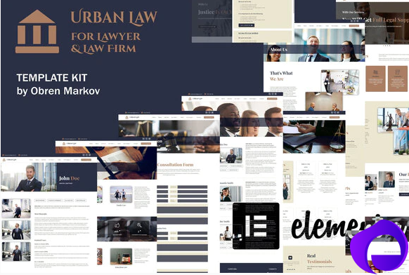 Urban Law Lawyer Law Firm Elementor Template Kit