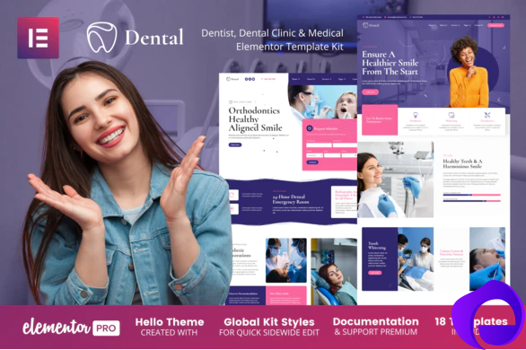 Dental Dentist Clinic Medical Elementor Template Kit