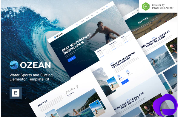 Ozean – Water Sports Surfing Elementor Template Kit