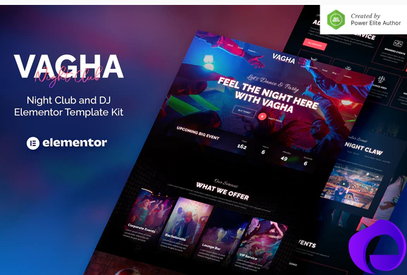 Vagha – Night Club DJ Elementor Template Kit