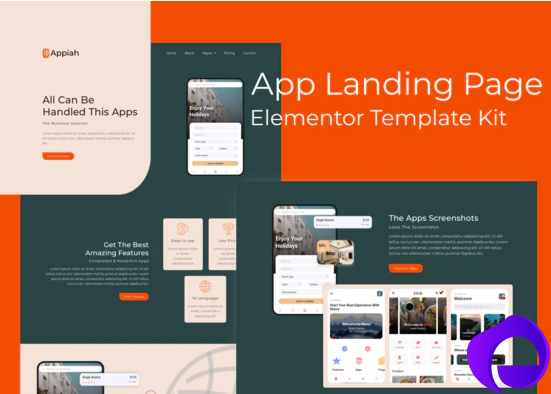 Appiah App Landing Page Elementor Template Kit