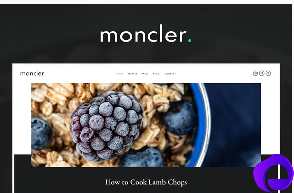 Moncler Food Blog Elementor Template Kit