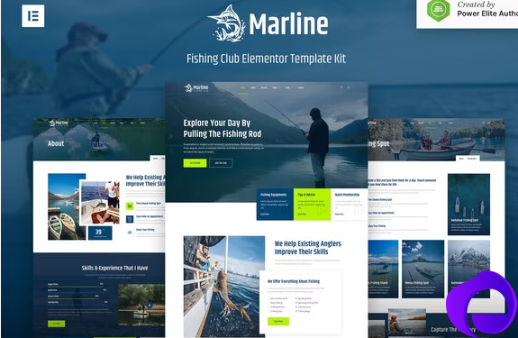 Marline – Fishing Hunting Club Elementor Template Kit