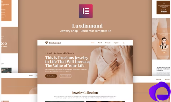 Luxdiamond Jewelry Shop Elementor Template Kit