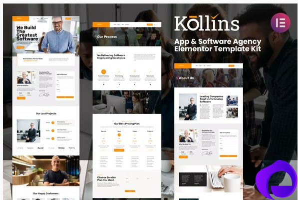 Kollins App Software Agency Elementor Template Kit