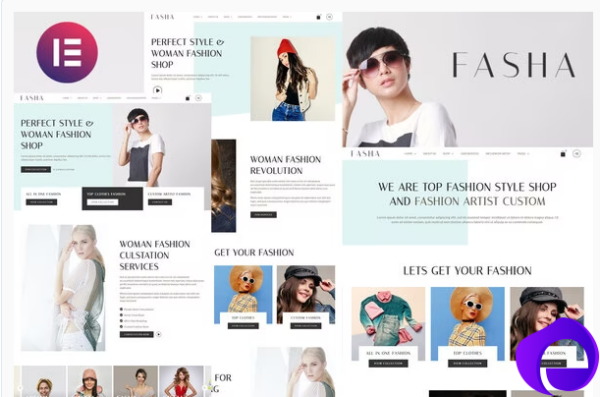 Fasha Woman Fashion Shop eCommerce Elementor Template Kit