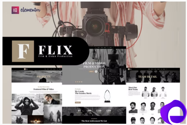 Flix Film Video Production Elementor Template Kit